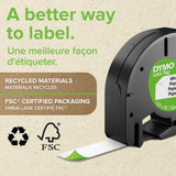 Dymo Tape LetraTag paper 12mmx4m white – Labeltape (billede 2)