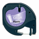 Dymo Tape LetraTag plastic 12mmx4m clear – Labeltape (billede 2)