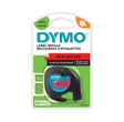 Dymo Tape LetraTag plastic 12mmx4m red – Labeltape (billede 1)