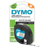 Dymo Tape LetraTag plastic 12mmx4m white – Labeltape (billede 1)