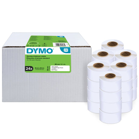 Dymo Label Addressing 28x89 perm white (24) (billede 1)