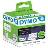 Dymo Label Ship/naming 54x101 perm white(220) – Etiketter (billede 1)