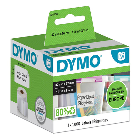 Dymo Label Multi 32x57 remov white (1000) – Etiketter (billede 1)