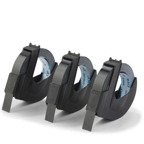 Dymo Tape Embosser 9mm x 3m black, 3-pack – Labeltape (billede 2)