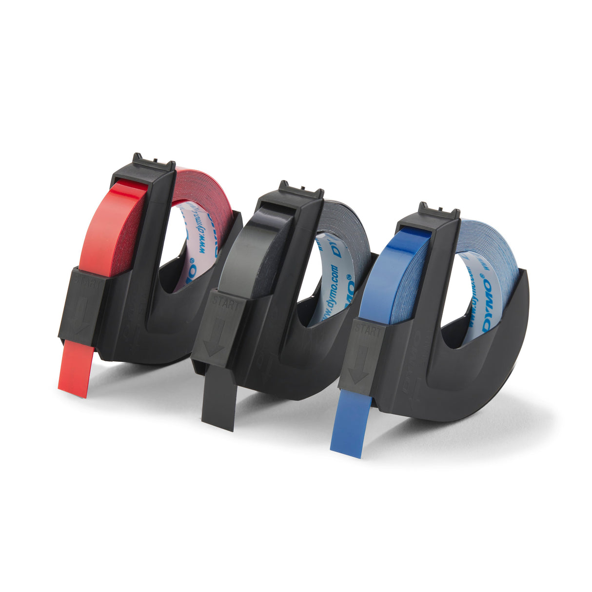 Dymo Tape Embosser 9mm x 3m (red/blue/black),3-pack – Labeltape (billede 2)
