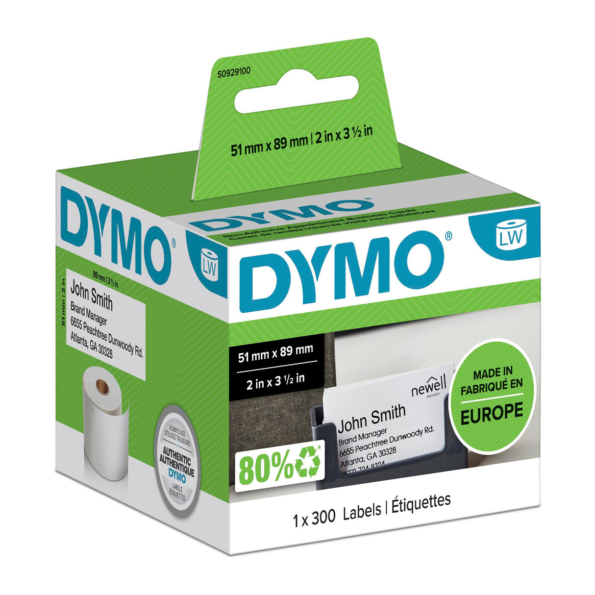 Dymo LabelWriter 51mm x 89mm name badge cards – Etiketter (billede 1)