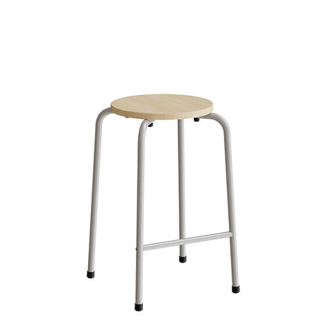 Taburet David 119, massiv birk, alu stel