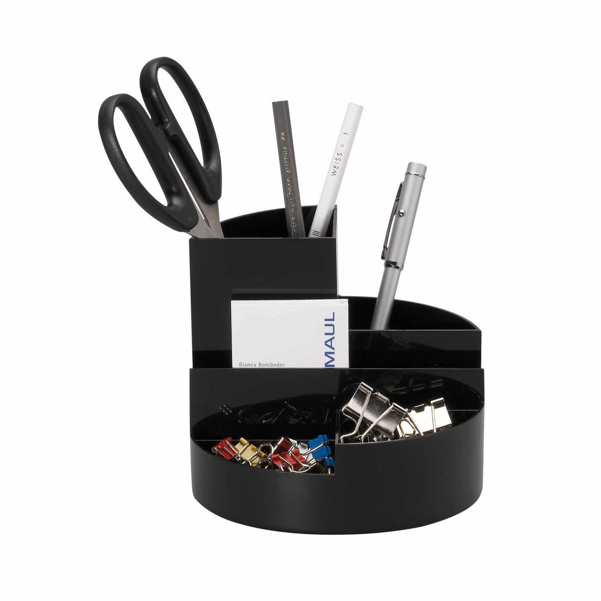 Naga A/S Skrivebordsorganizer MAULroundbox, sort – Kontorartikler (billede 1)