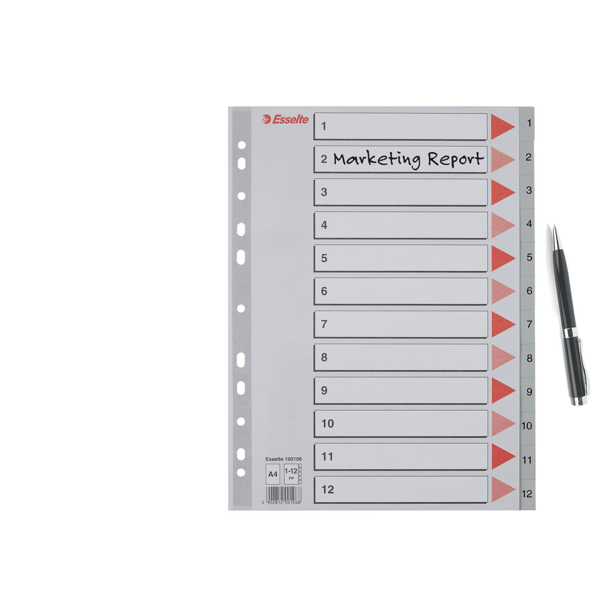 Register PP A4 1-12 grå – image 4
