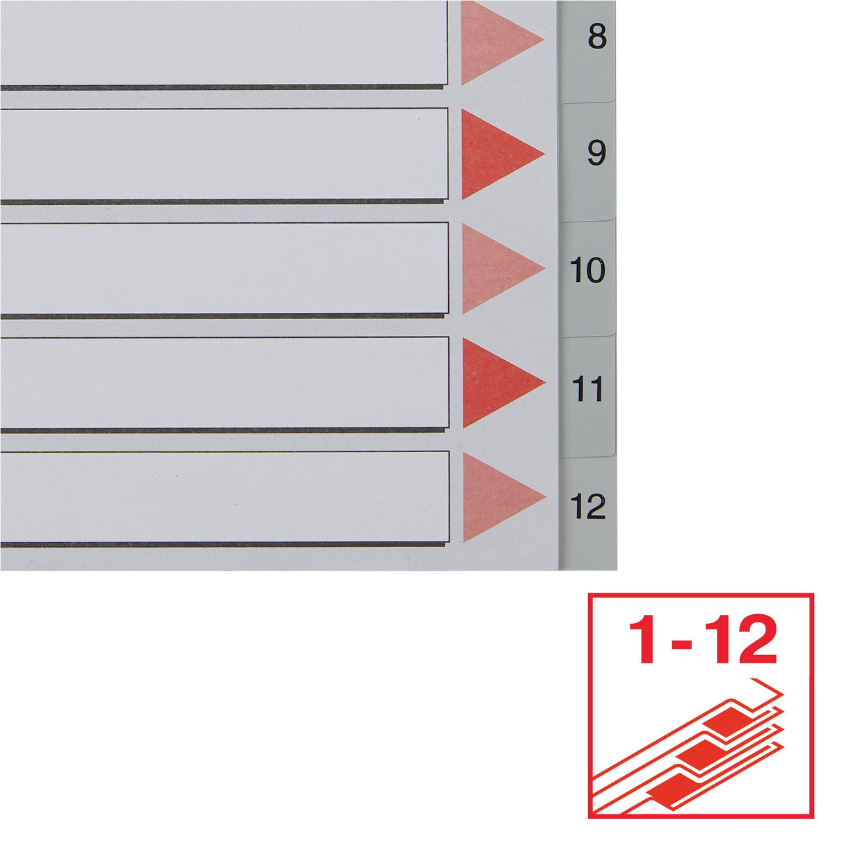 Register PP A4 1-12 grå – image 5
