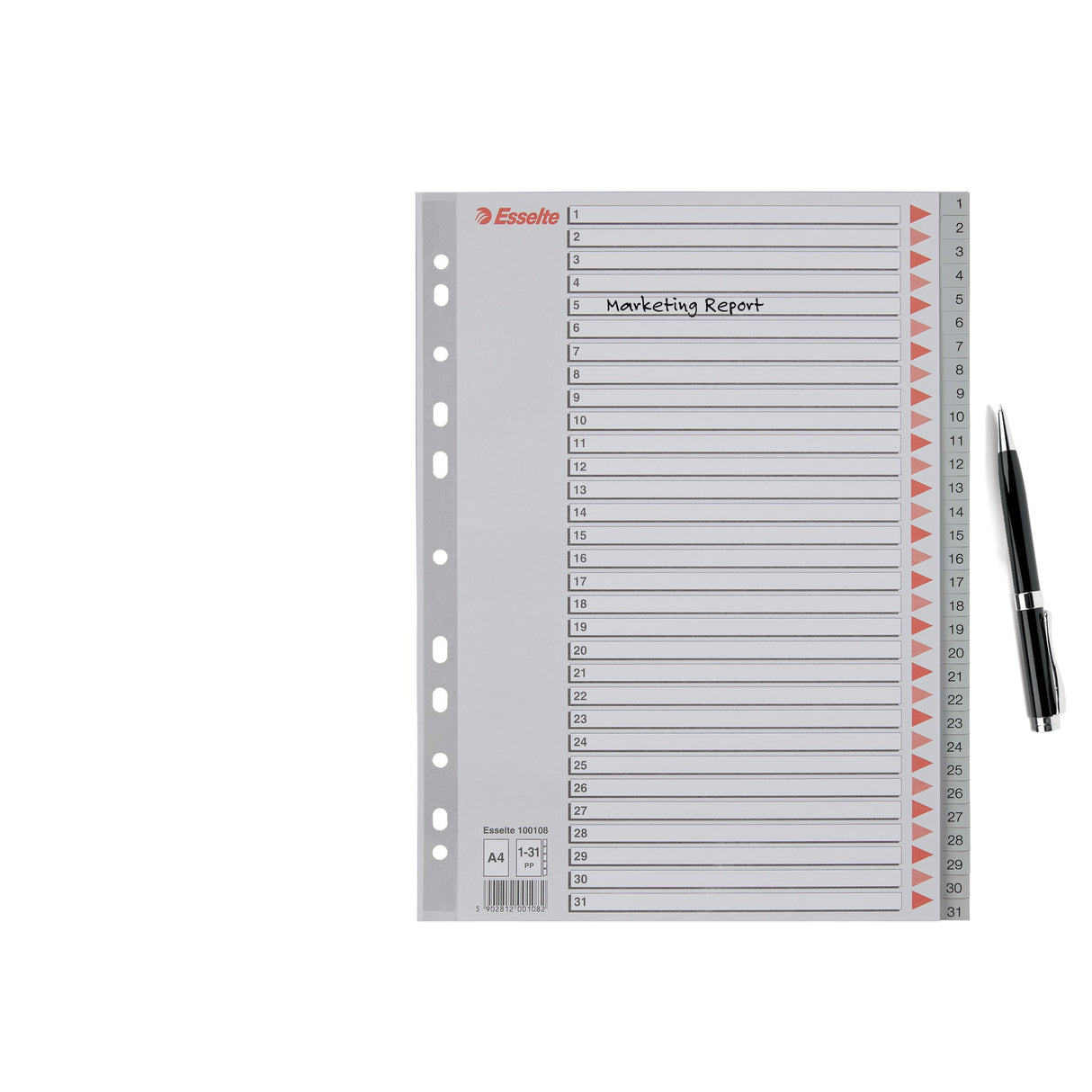 Register PP A4 1-31 grå – image 4