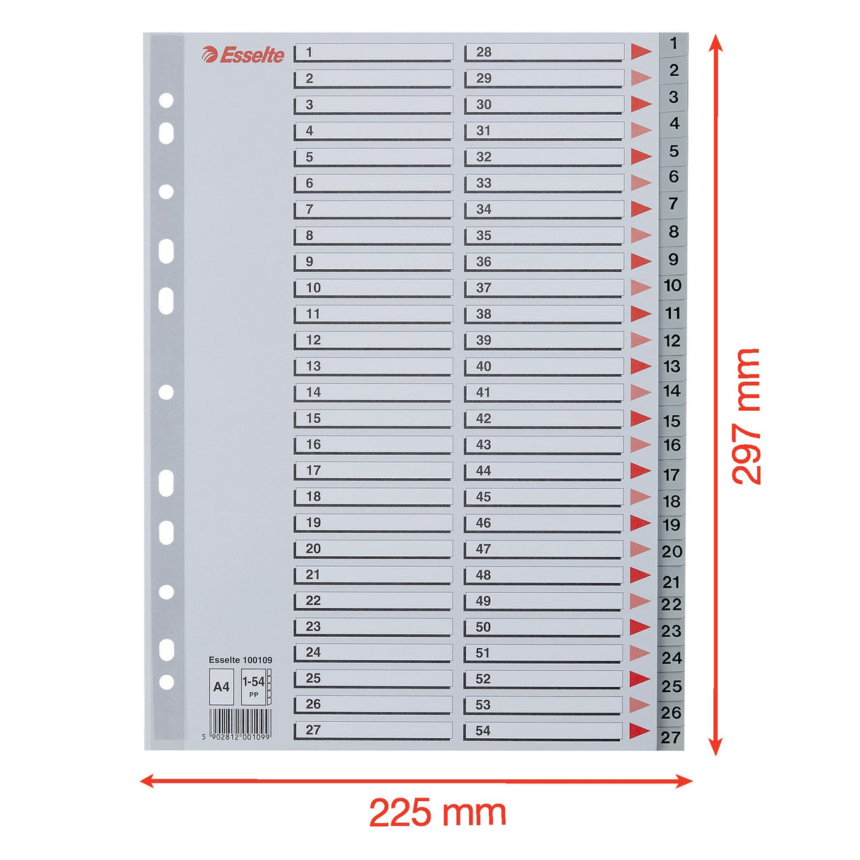 Register PP A4 1-54 grå – image 3