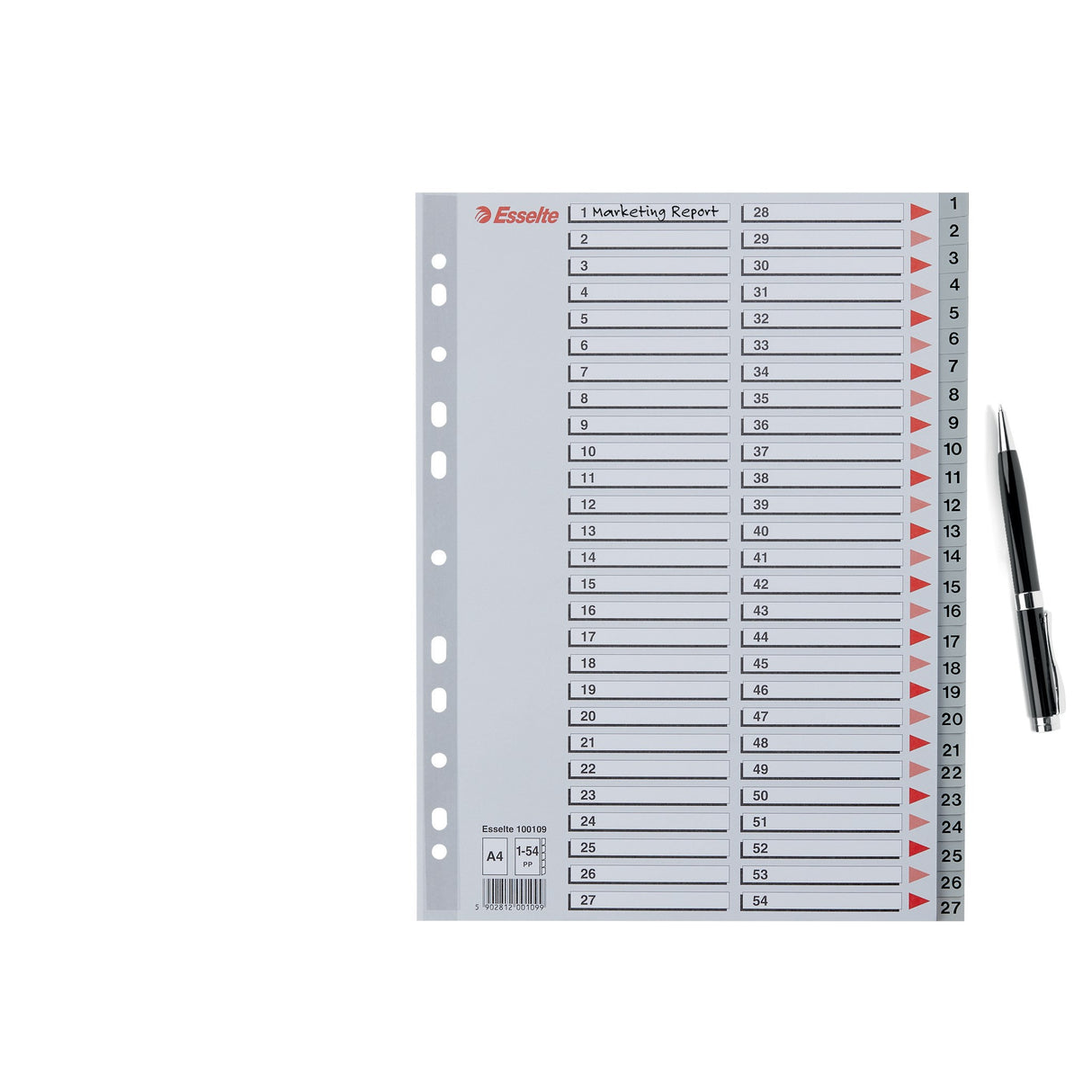 Register PP A4 1-54 grå – image 4