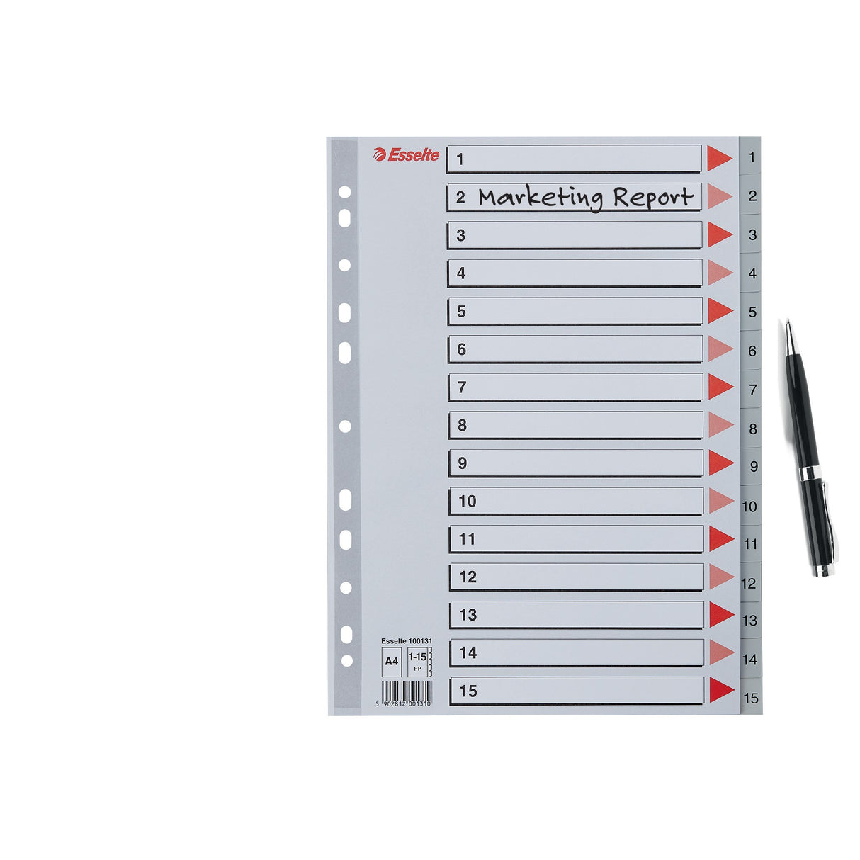 Register PP A4 1-15 grå – image 4