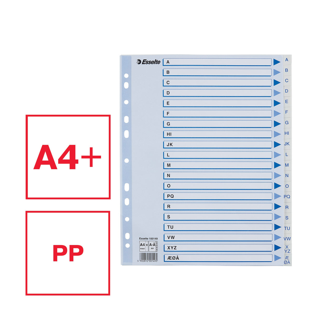 Register PP A4 Maxi A-Å hvid – image 2