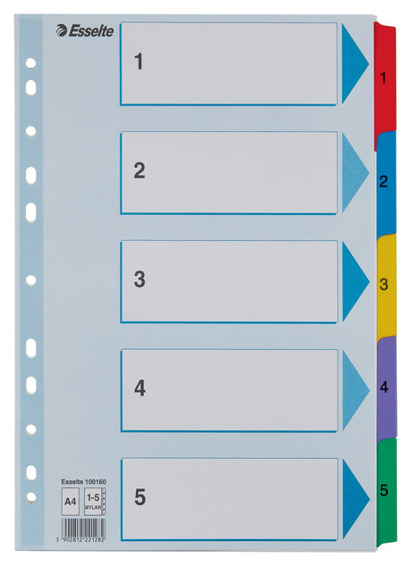 Register Mylar karton A4 1-5 – image 1