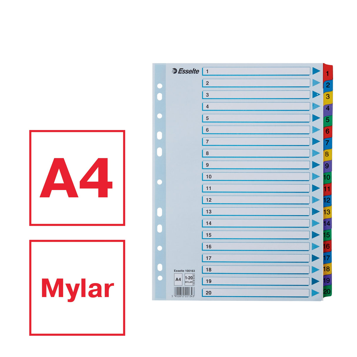 Register Mylar karton A4 1-20 – image 2