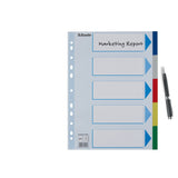 Faneblade PP A4 5-delt farvede faner – image 4