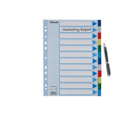 Faneblade PP A4 12-delt farvede faner – image 4