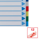Faneblade PP A4 12-delt farvede faner – image 5