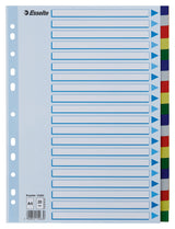 Faneblade PP A4 20-delt farvede faner – image 1