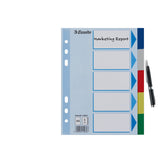 Faneblade PP A5 5-delt farvede faner – image 4