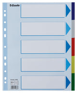 Faneblade PP A4 maxi 5-delt farvede faner – image 1