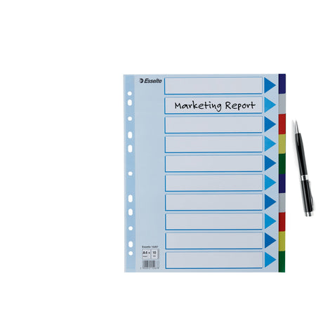 Faneblade PP A4 maxi 10delt farvede faner – image 4