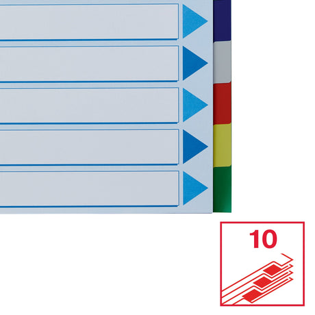 Faneblade PP A4 maxi 10delt farvede faner – image 5