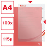 Omslag 105my PP præget A4 rød (100) – image 2