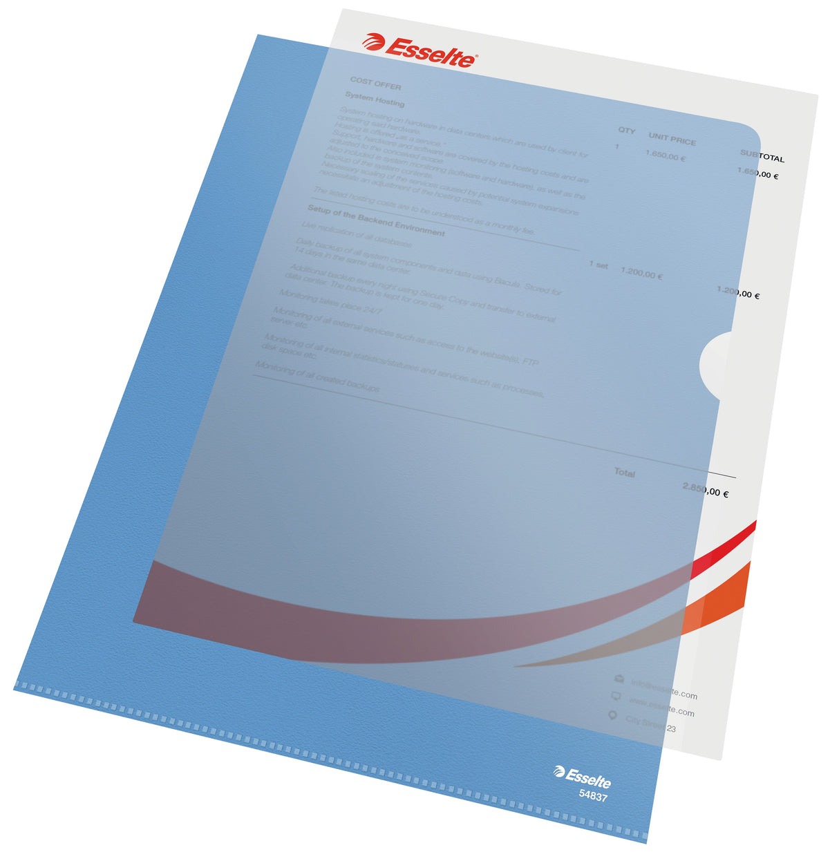 Omslag 105my PP præget A4 blå (100) – image 4