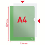 Omslag 105my PP præget A4 grøn (100) – image 3