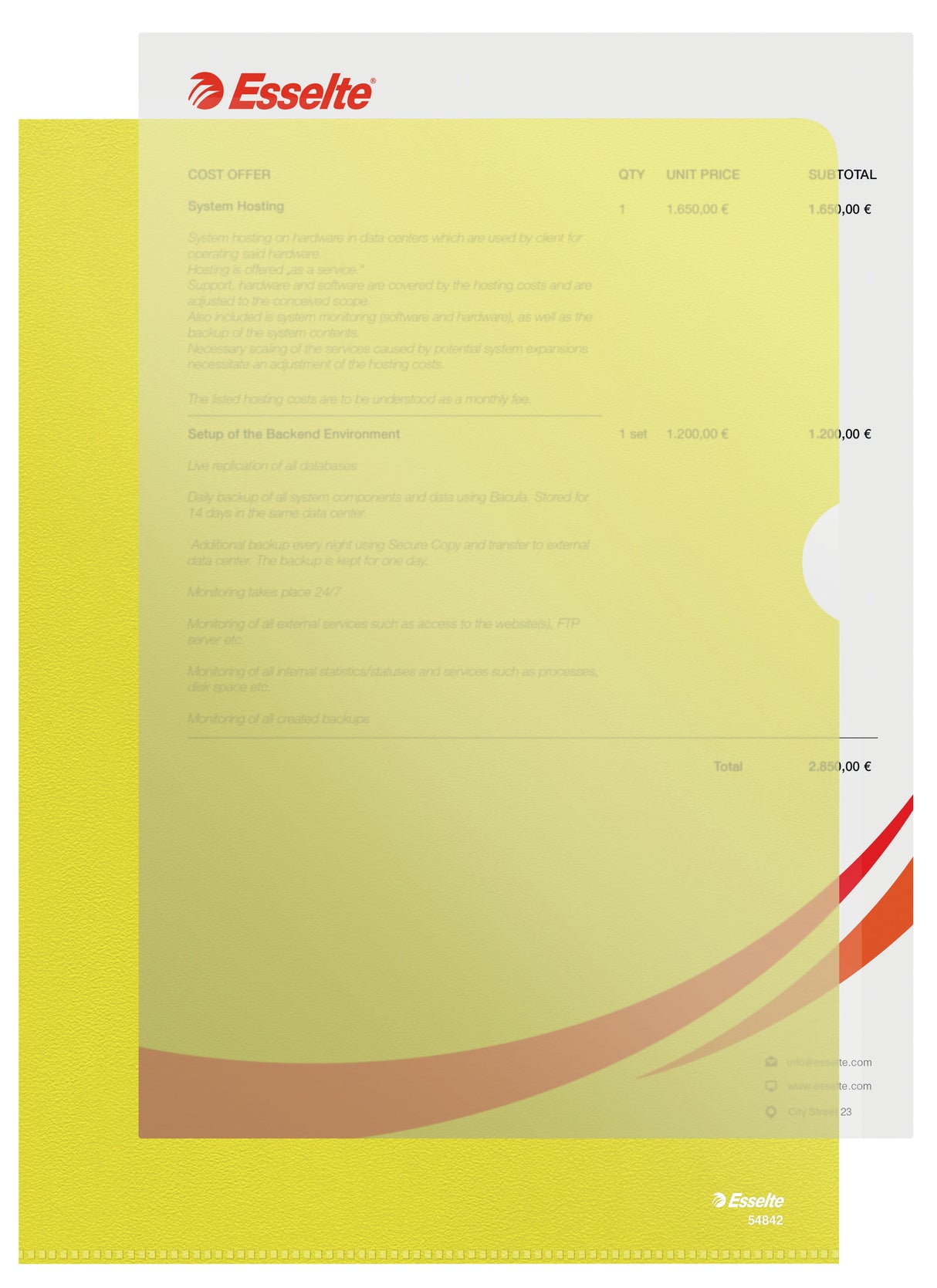 Omslag 105my PP præget A4 gul (100) – image 4