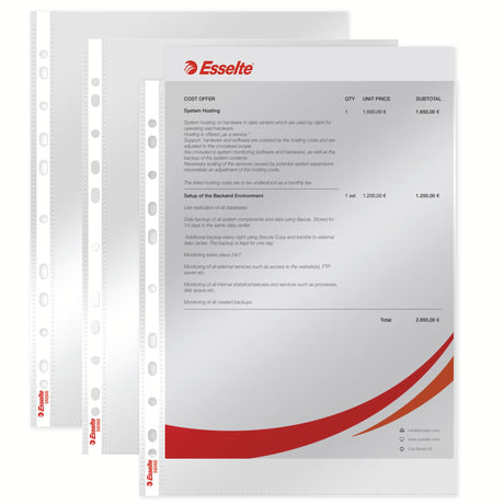 Lomme 55my PP glasklar A4 TÅ (100) – image 5