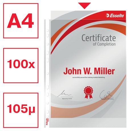 Lomme 105my PP glasklar A4 TÅ (100) – image 3