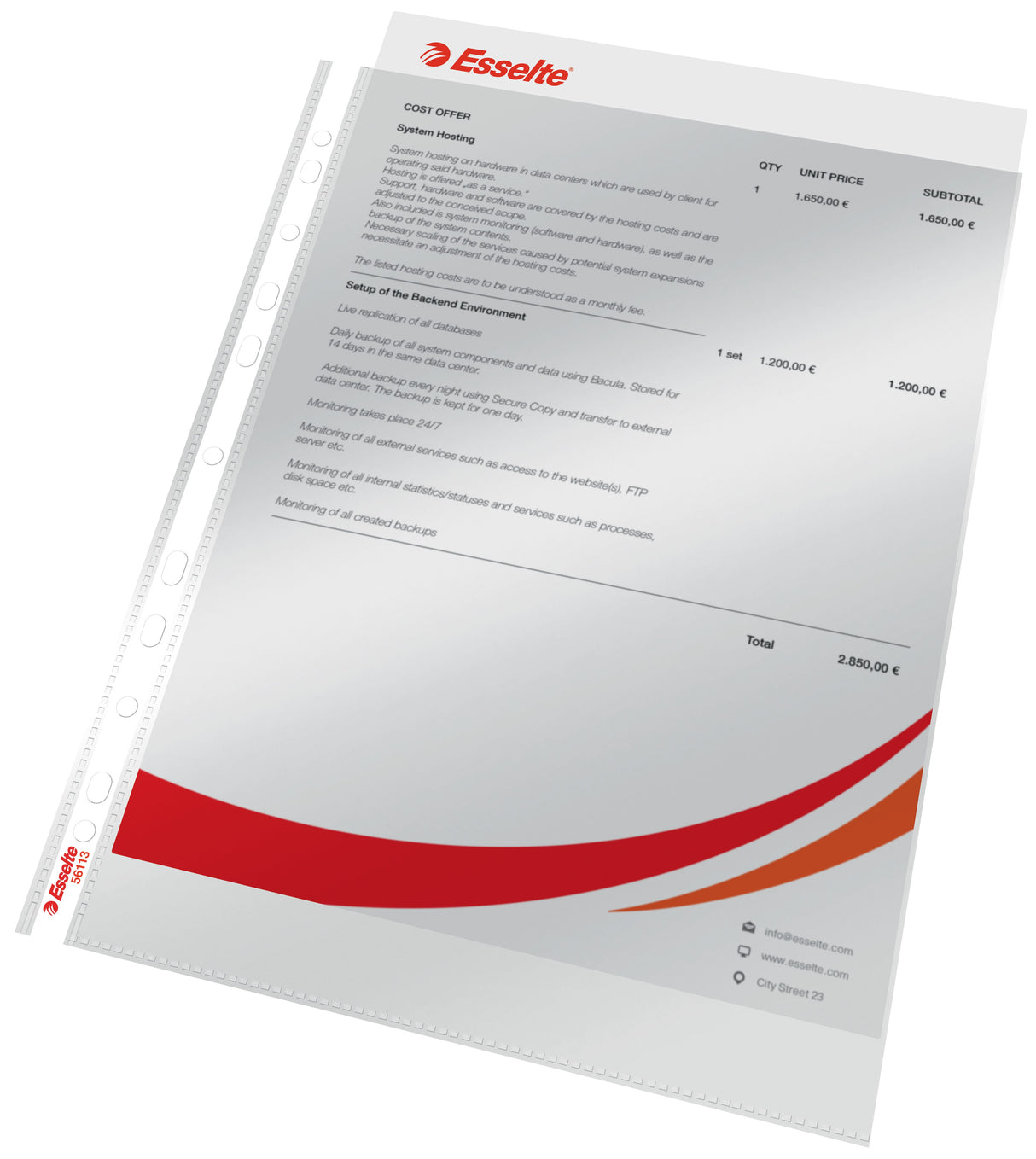 Lomme 75my PP glasklar A4 TÅ (100) – image 1