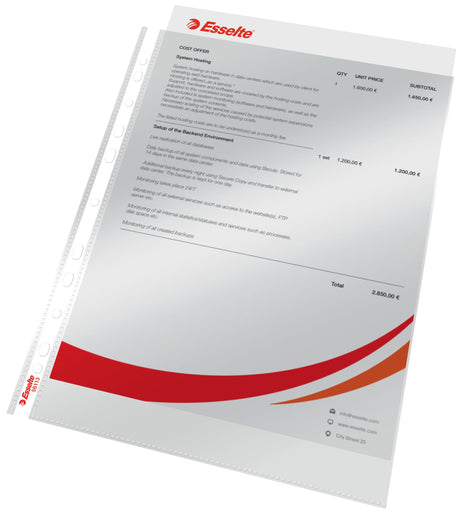 Lomme 75my PP glasklar A4 TÅ (100) – image 1