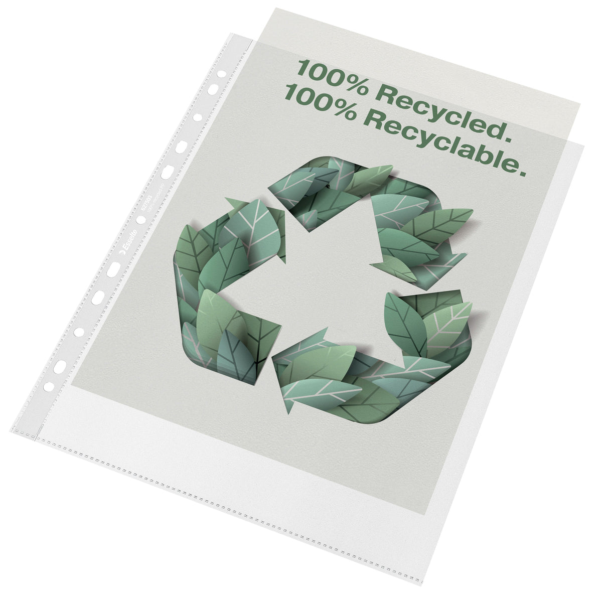 Esselte Lomme recycled 100my PP præg A4 maxi (100) – Plastlommer (billede 1)