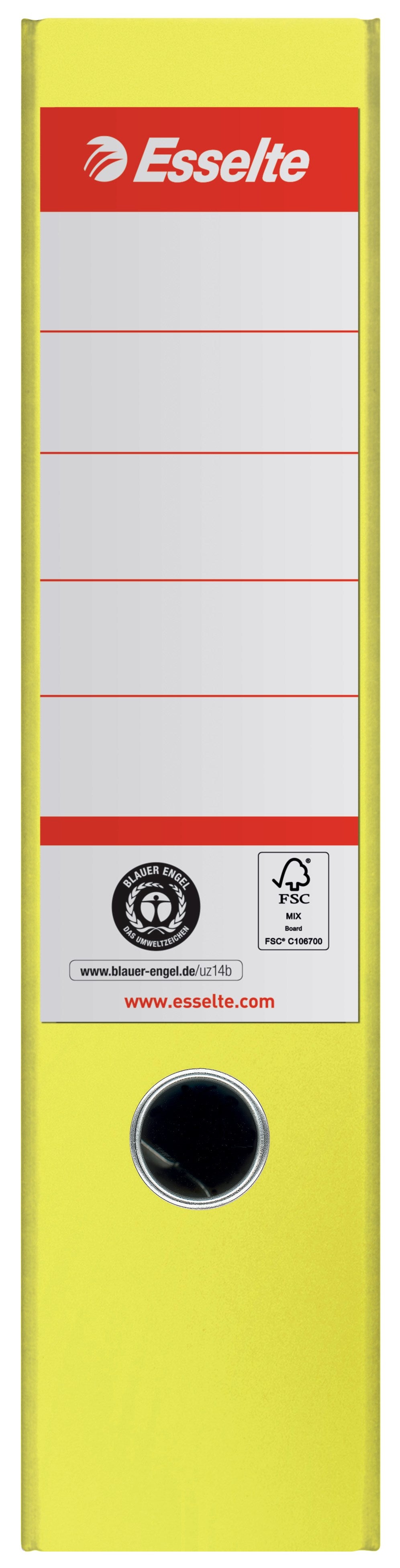 Brevordner No1 POB recycle A4 75mm gul