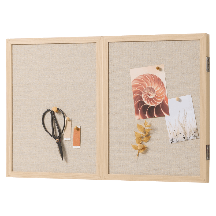 60 x 40 cm. Whiteboard med låger og træramme