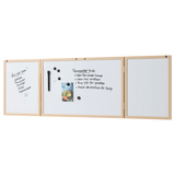 60 x 40 cm. Whiteboard med låger og træramme