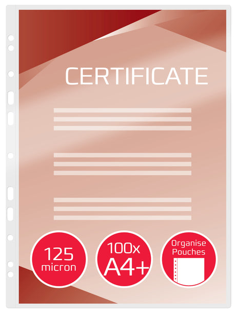 GBC Lamineringslomme m/huller klar 125my A4 (100) – image 2