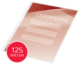 GBC Lamineringslomme m/huller klar 125my A4 (100) – image 3