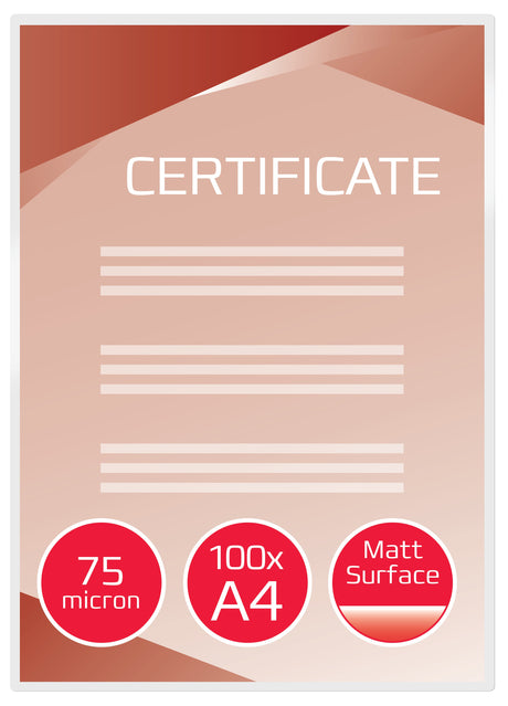 GBC Lamineringslomme mat 75my A4 (100) – image 7