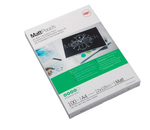 GBC Lamineringslomme mat 125my A4 (100) – image 1
