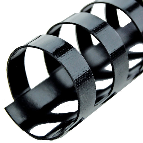 Spiralringe plastik 19mm A4 21R sort (100) – image 3