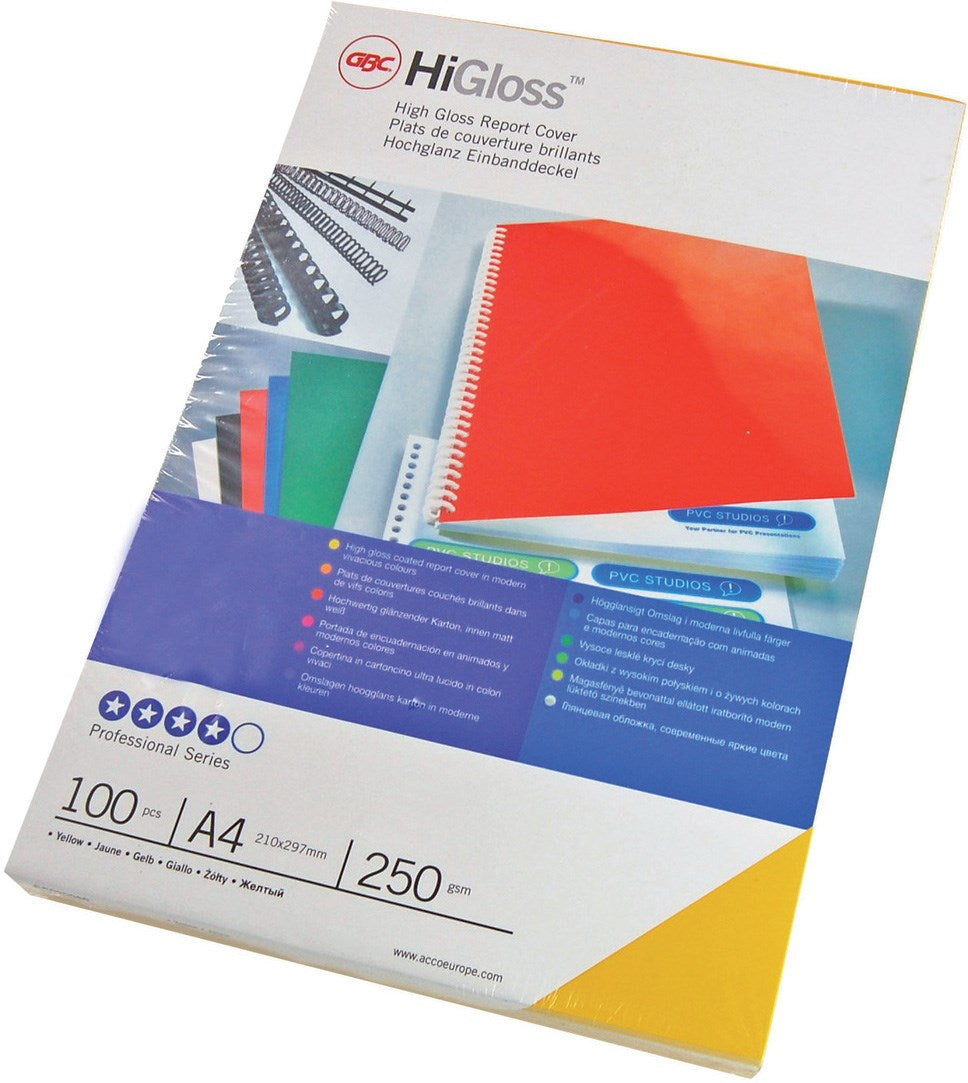 Indbindingsomslag karton HiGloss A4 sort (100) – image 5