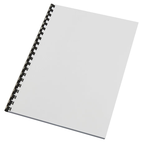 Indbindingsomslag karton læderpræg hvid (100) – image 6