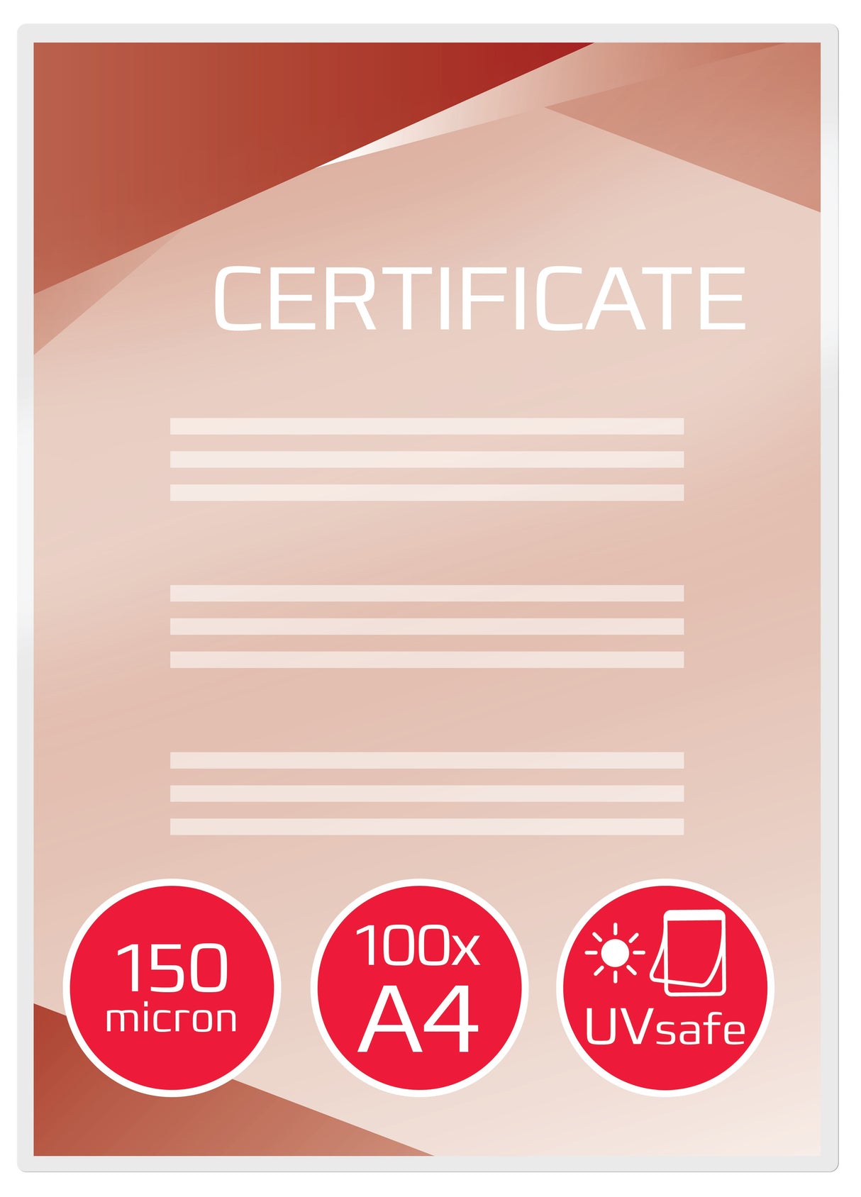 GBC Lamineringslomme UV 150my A4 (100) – image 3