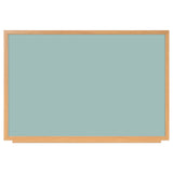 Naga A/S Whiteboard med MDF-ramme i egetræslook, Grøn, 120 x 90 cm (billede 1)